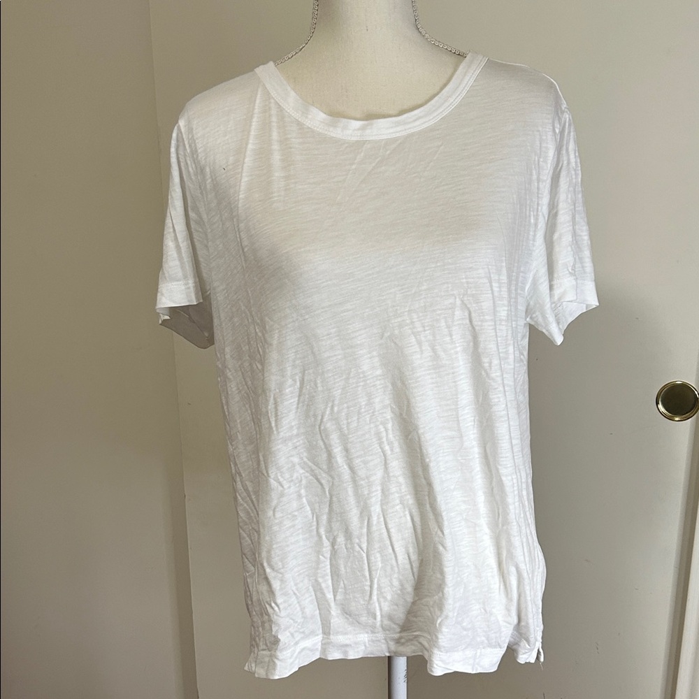 LOFT White Short Sleeve Crewneck Tee